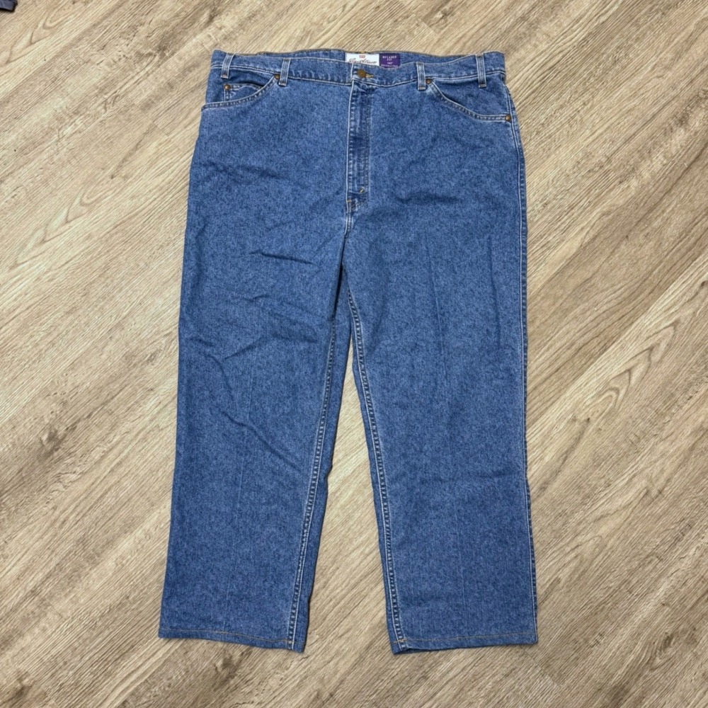 Levi Strauss Signature 540 Relaxed Fit Jeans Mens 42x26 Blue Wrinkle Free Denim